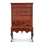 The Seaver Family Queen Anne Figured Maple Chest on Frame, Gilbert Hatheway (b. 1745/6), Freetown, Massachusetts, Circa 1775