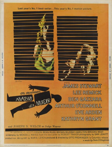 View full screen - View 1 of Lot 75. Anatomy of a Murder (1959) poster, US.