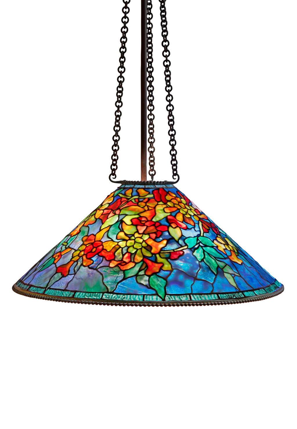 View full screen - View 1 of Lot 520. "Trumpet Creeper" Chandelier.