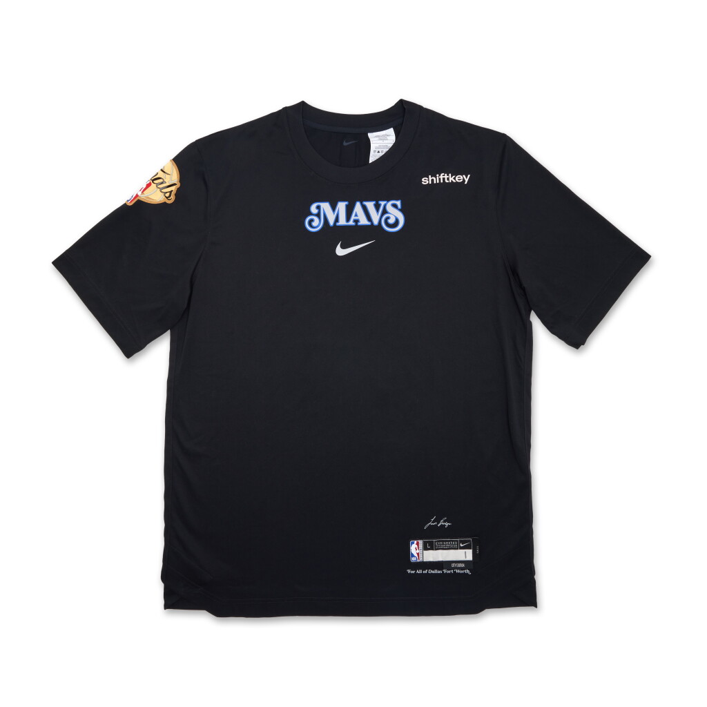 View full screen - View 1 of Lot 74. Jaden Hardy Dallas Mavericks 2024 NBA Finals Game Issued ‘City Edition’ Short Sleeve Shooting Shirt.