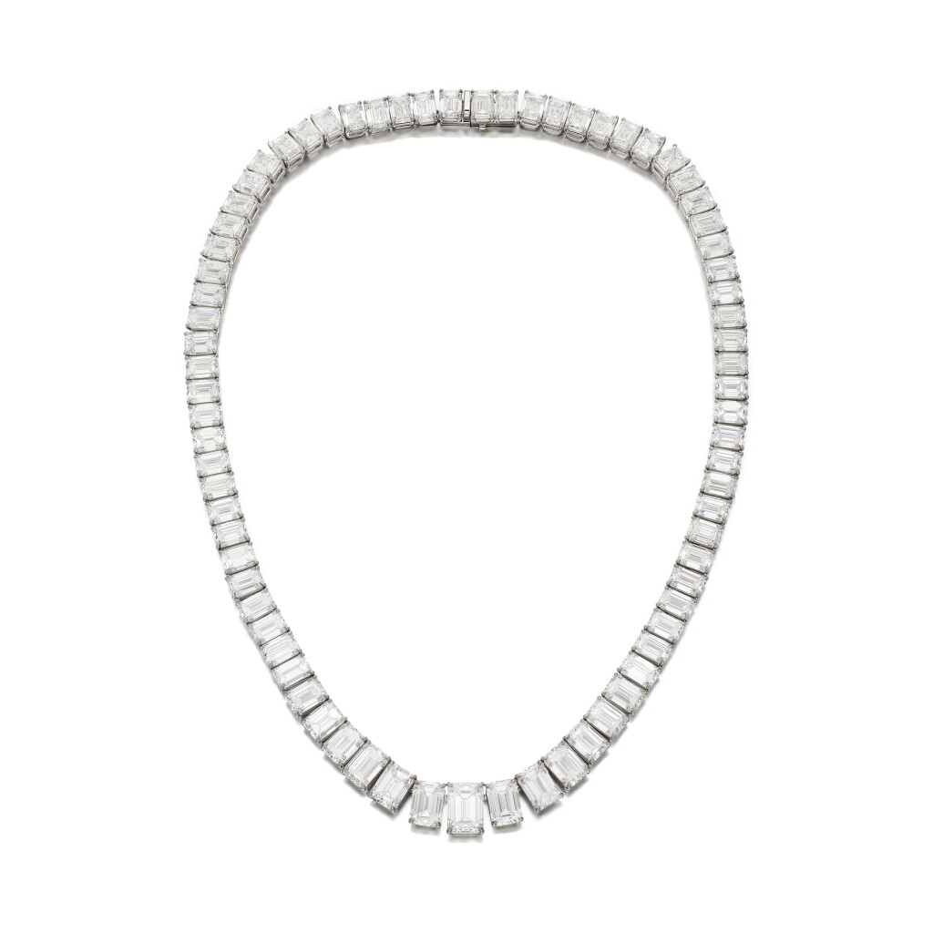 View full screen - View 1 of Lot 2. DIAMOND NECKLACE .
