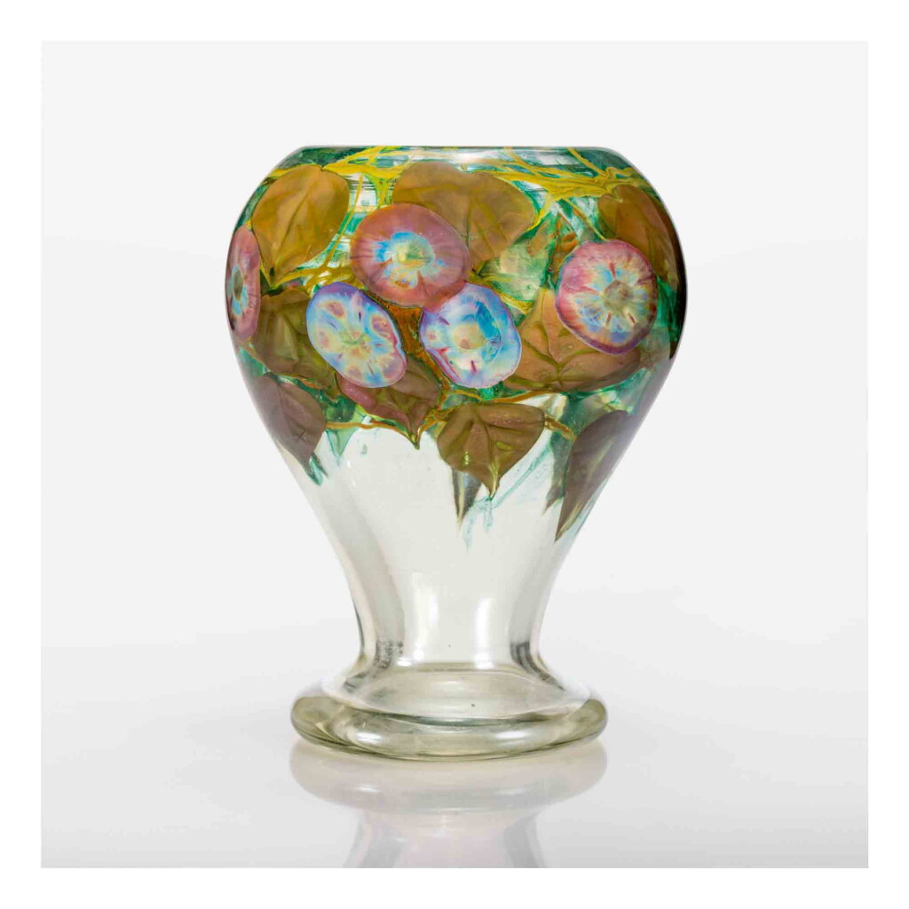 View full screen - View 1 of Lot 515. "Morning Glory" Paperweight Vase.