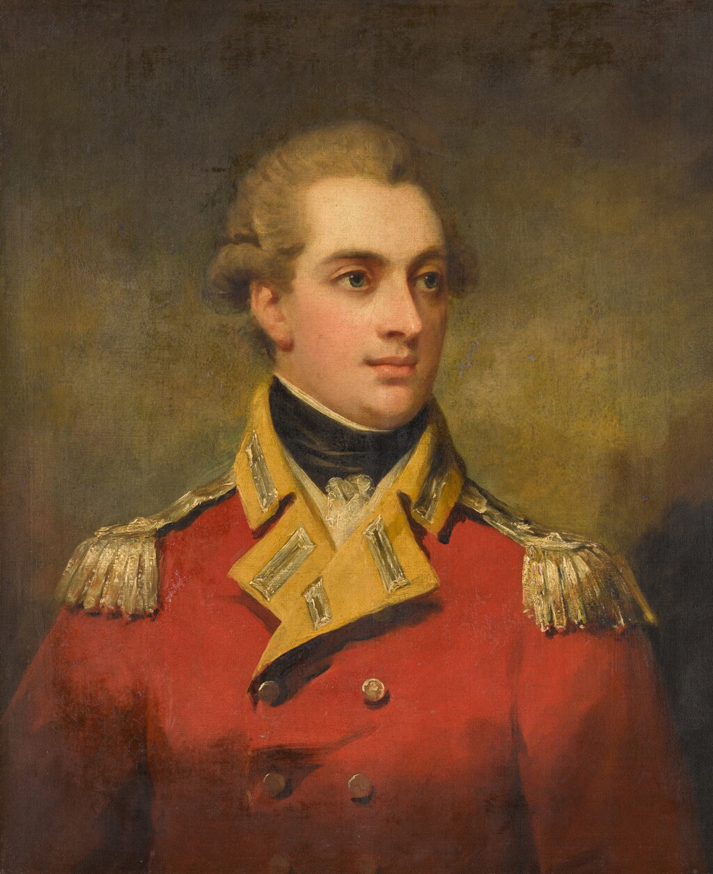 View full screen - View 1 of Lot 129. Portrait of an officer, half-length, traditionally said to be John Cunningham, 15th Earl of Glencairn (1749–1796).