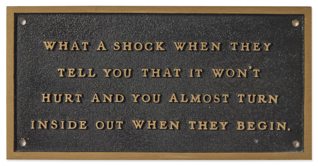 View full screen - View 1 of Lot 920. Living: What a shock when they tell you it won't hurt....