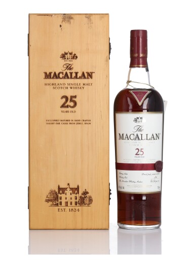 View full screen - View 1 of Lot 11. The Macallan 25 Year Old Sherry Oak 43.0 abv NV (1 BT 75cl).