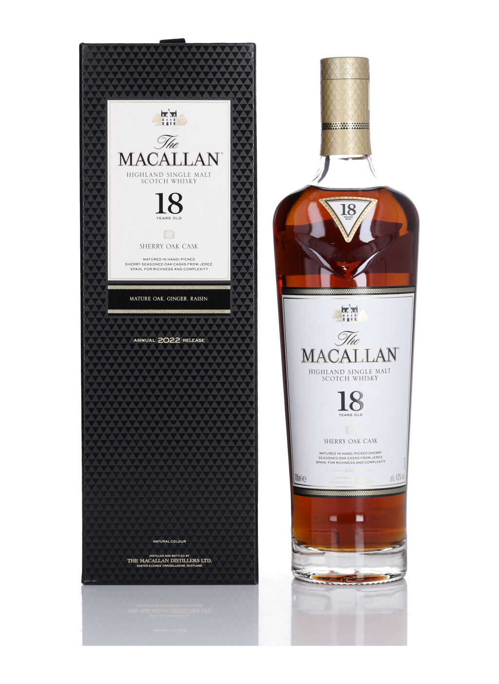 View full screen - View 1 of Lot 36. The Macallan 18 Year Old Sherry Oak 43.0 abv NV (1 Bottle 70cl).