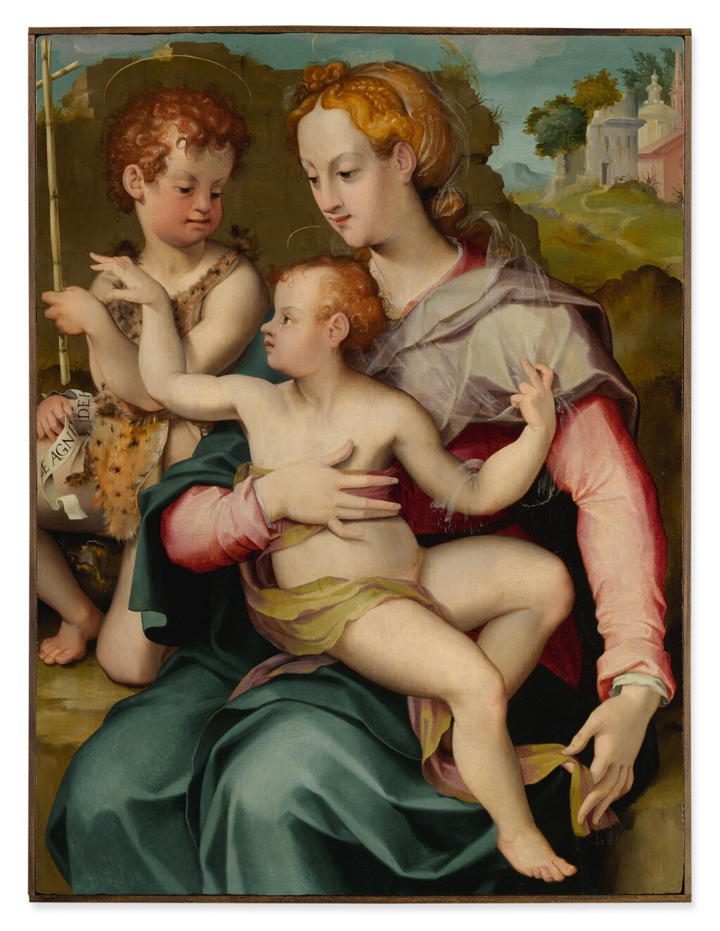 Voir en plein écran - Voir 1 du lot 14. CARLO PORTELLI | MADONNA AND CHILD WITH THE INFANT SAINT JOHN THE BAPTIST.