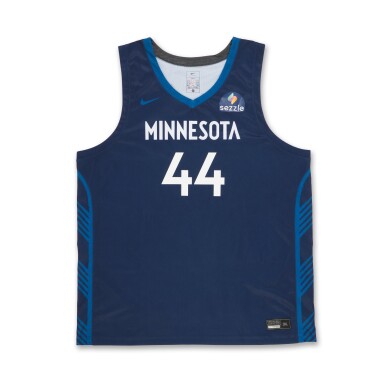 View full screen - View 1 of Lot 54. Rocco Zikarsky Minnesota Timberwolves 2025 NBA Summer League Game Worn Jersey .