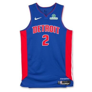 View full screen - View 1 of Lot 3. Cade Cunningham Detroit Pistons 2025-2026 Game Worn Icon Edition Jersey .