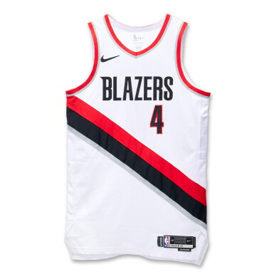 View full screen - View 1 of Lot 198. Matisse Thybulle Portland Trail Blazers 2023-2024 Kia NBA Tip-Off Game Worn Association Edition Jersey .