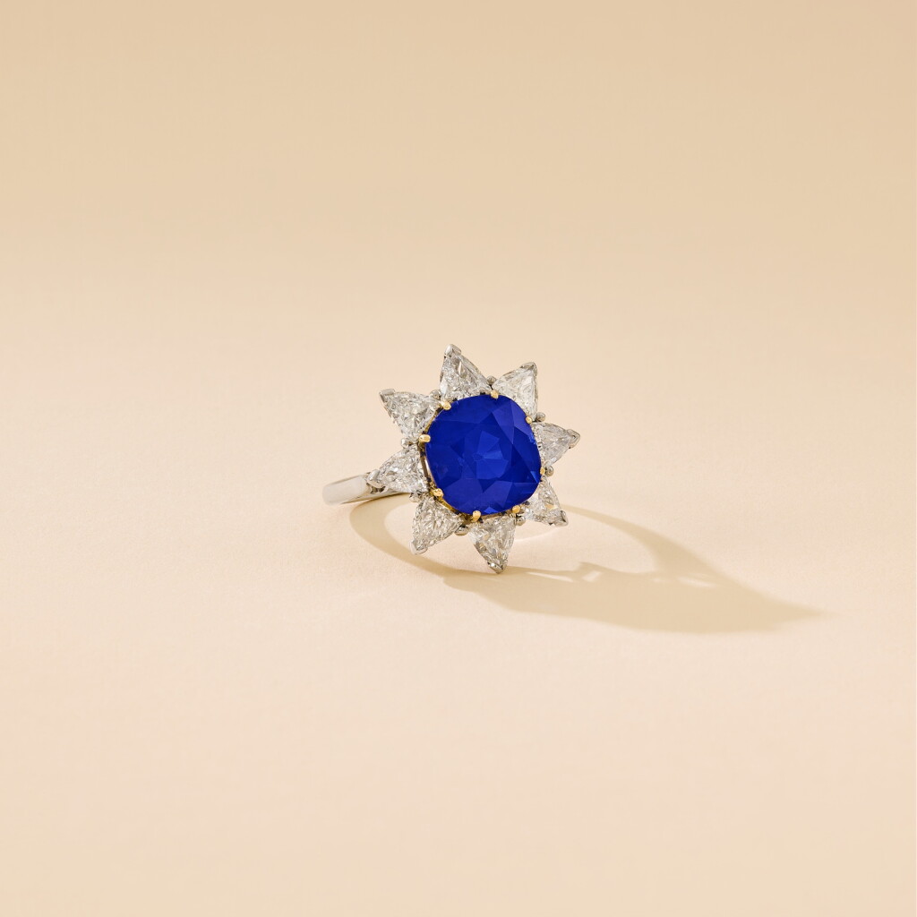 View full screen - View 1 of Lot 185. Sapphire and Diamond Ring .