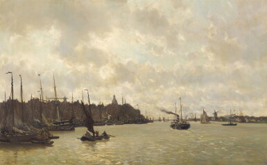 View full screen - View 1 of Lot 317. A view of Dordrecht across the river Merwede.