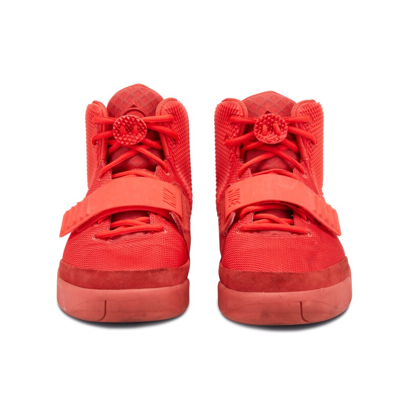 Nike Nike Air Yeezy 2 Red October With Wear Likely Attributed To Kanye West Celebrity Available