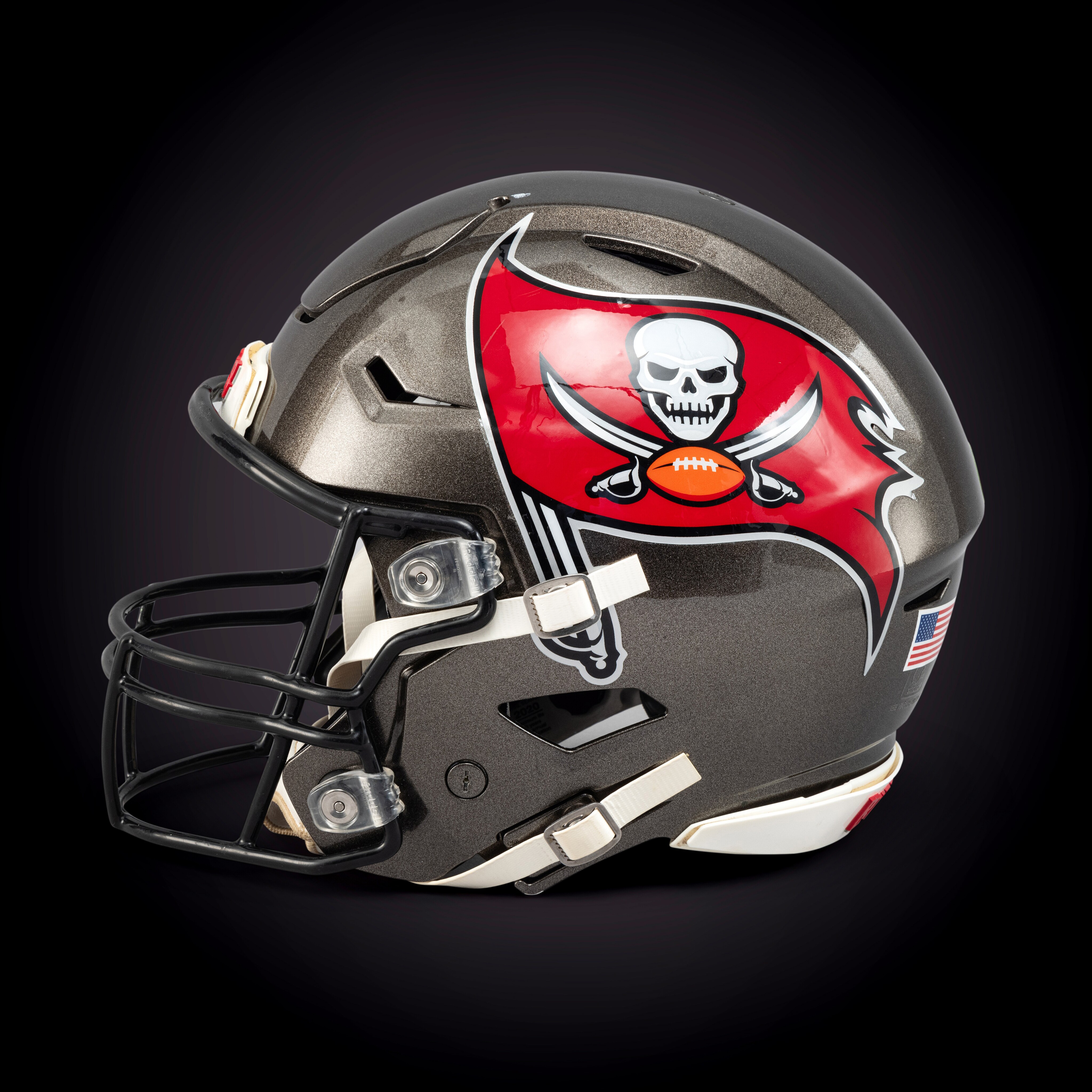 buccaneer motorcycle helmet Chidi Ahanotu Autographed Tampa Bay Buccaneers Mini It features a hand Tampa Bay Buccaneers Tom Brady