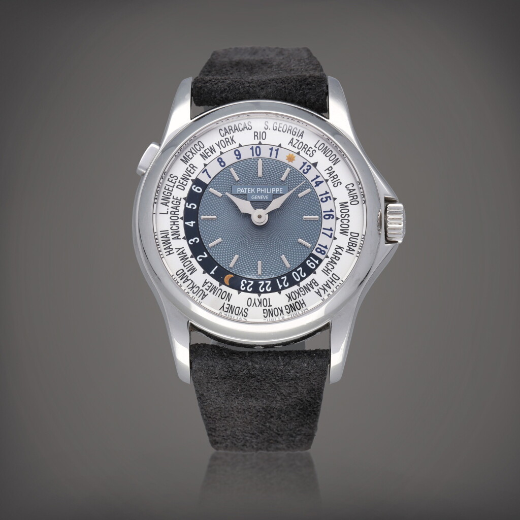 View full screen - View 1 of Lot 4. World Time, Reference 5110 A platinum world time wristwatch Circa 2003 | 百達翡麗 | World Time 型號 5110 鉑金世界時間腕錶,製作年份約 2003.