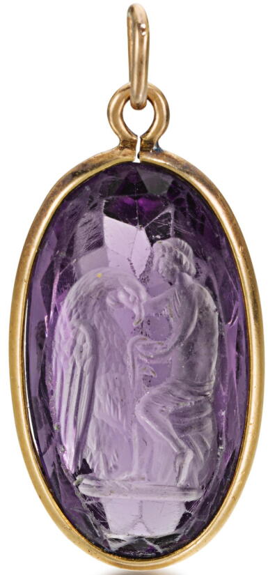 View full screen - View 1 of Lot 79. ITALIAN, 17TH CENTURY | INTAGLIO WITH JUPITER AND GANYMEDE.