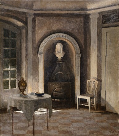 View full screen - View 1 of Lot 103. Interiør fra Liselund (Interior from Liselund).