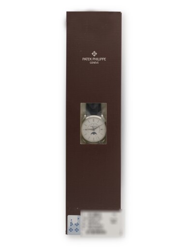 View full screen - View 1 of Lot 136. Ref. 5496P-001 Double-sealed platinum perpetual calendar wristwatch with retrograde date, moon phases and leap-year indication Circa 2012 | 百達翡麗 | 5496P-001型號鉑金萬年曆腕錶備逆跳日期、月相及閏年顯示,連雙重密封包裝,年份約2012.