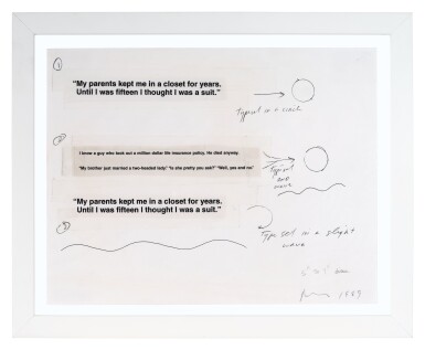 View full screen - View 1 of Lot 5. Untitled (Study for Joke Painting).