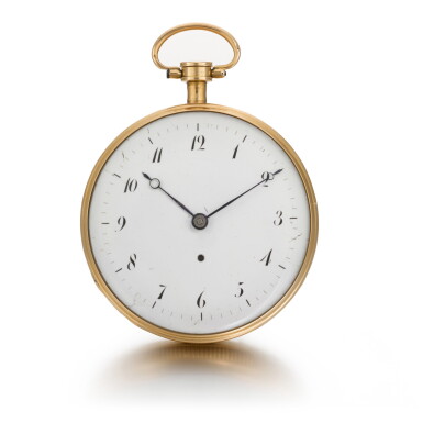 View full screen - View 1 of Lot 220. DUBOIS ET FILS | A GOLD OPEN-FACED QUARTER REPEATING CLOCK WATCH CIRCA 1800.