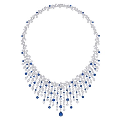 View full screen - View 1 of Lot 61. Graff | Sapphire and Diamond 'Rhythm' Necklace.
