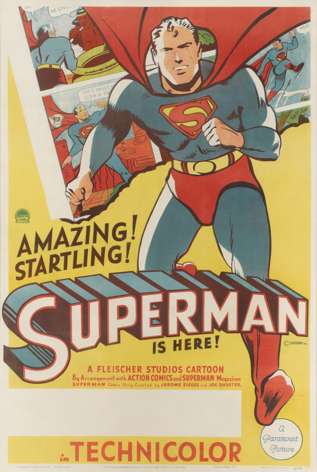 View full screen - View 1 of Lot 37. Superman (1941), stock poster, US.