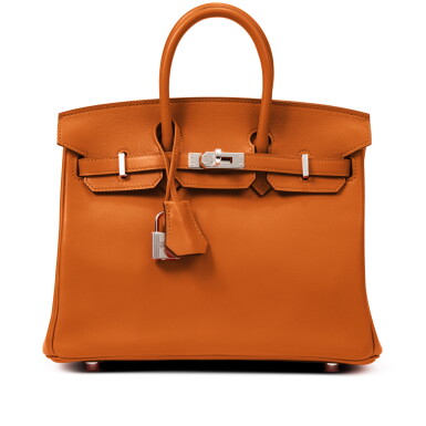 View full screen - View 1 of Lot 630. Abricot Swift Birkin 25 Palladium Hardware, 2018.