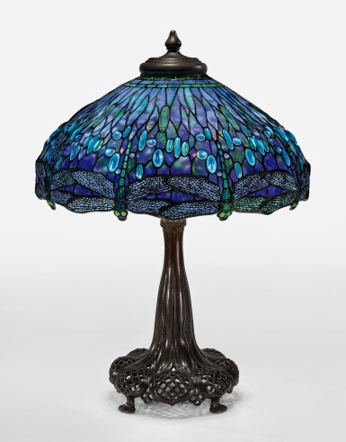 View full screen - View 1 of Lot 411. TIFFANY STUDIOS | AN IMPORTANT "DRAGONFLY" TABLE LAMP.