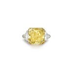 Fancy Intense Yellow Diamond and Diamond Ring