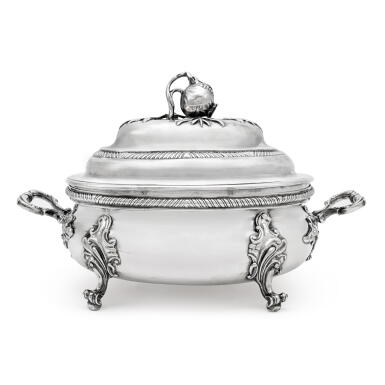 View full screen - View 1 of Lot 630. An Irish Silver Soup Tureen and Cover, James Warren, Dublin, Circa 1760.