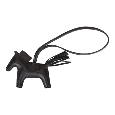 View full screen - View 1 of Lot 143. Hermès SO Black Horse Rodeo Bag Charm PM.