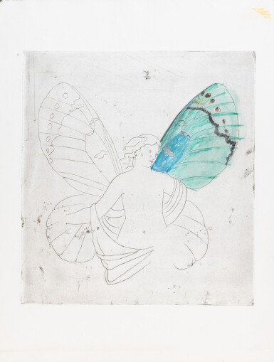 View full screen - View 1 of Lot 43. Deux Anges Papillons.