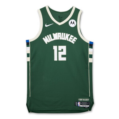 View full screen - View 1 of Lot 40. Danilo Gallinari Milwaukee Bucks 2024 NBA Playoffs Eastern Conference Round 1 Game Worn Icon Edition Jersey | Game 1.