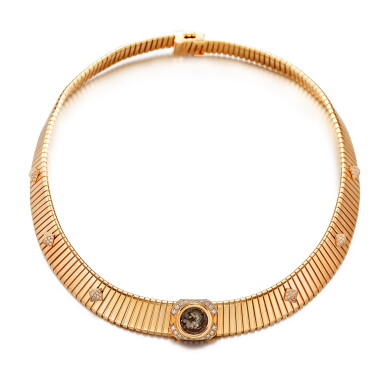 View full screen - View 1 of Lot 252. 'Monete' Antique Coin and Diamond Pendent Necklace | 寶格麗 | 'Monete' 古代錢幣 配 鑽石 項鏈.