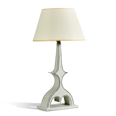 View full screen - View 1 of Lot 8. An unusual enamelled table lamp, probably French, circa 1950.