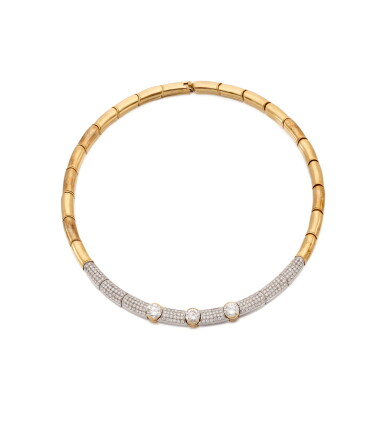 View full screen - View 1 of Lot 126. DIAMOND NECKLACE (COLLANA IN DIAMANTI).