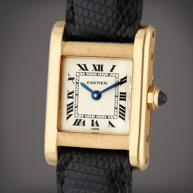 View full screen - View 1 of Lot 417. Tank Normale | A yellow gold wristwatch, Circa 1985.