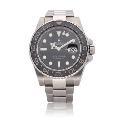 View full screen - View 1 of Lot 237. Reference 116710 GMT-Master II | A stainless steel automatic dual time wristwatch with date, Circa 2006.