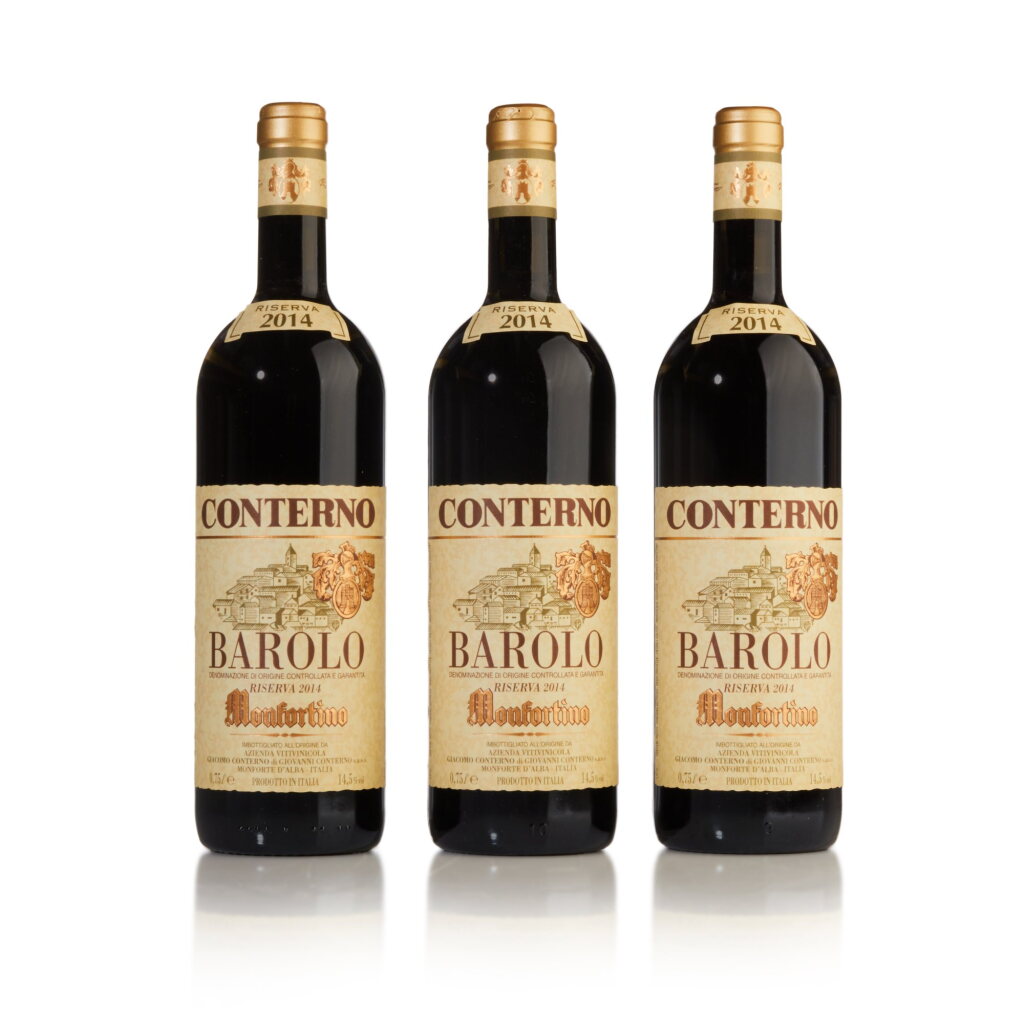 View full screen - View 1 of Lot 596. Barolo Riserva, Monfortino 2014 Giacomo Conterno (3 BT).