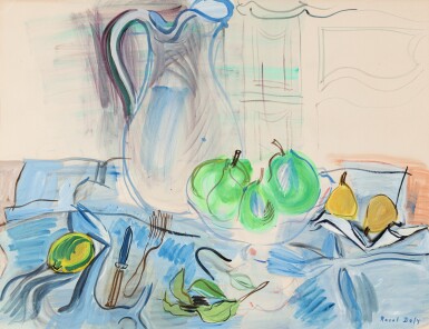 View full screen - View 1 of Lot 131. RAOUL DUFY | NATURE MORTE POIRES ET CRUCHE.