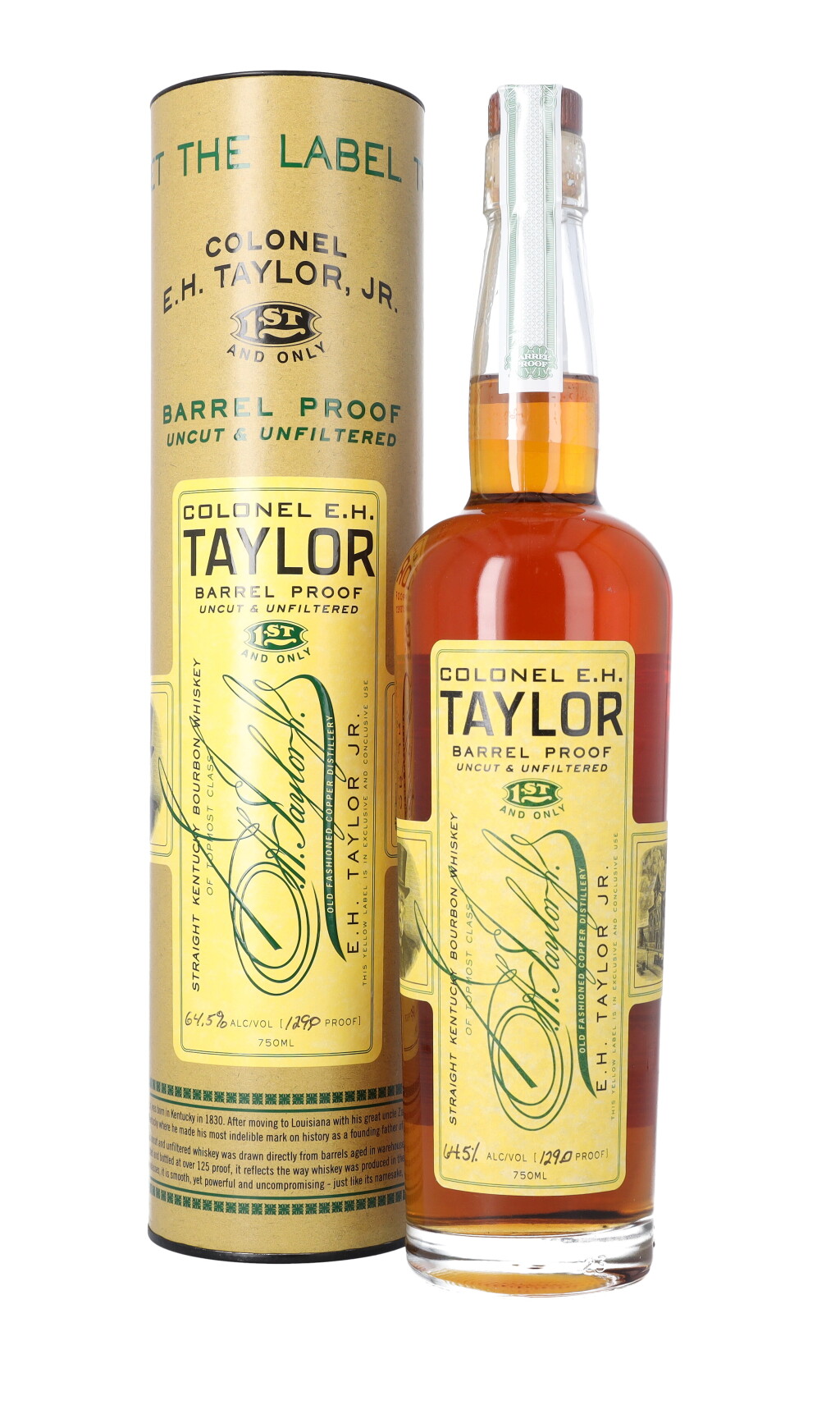 View full screen - View 1 of Lot 296. E.H. Taylor Barrel Proof 129 proof NV (1 BT75).