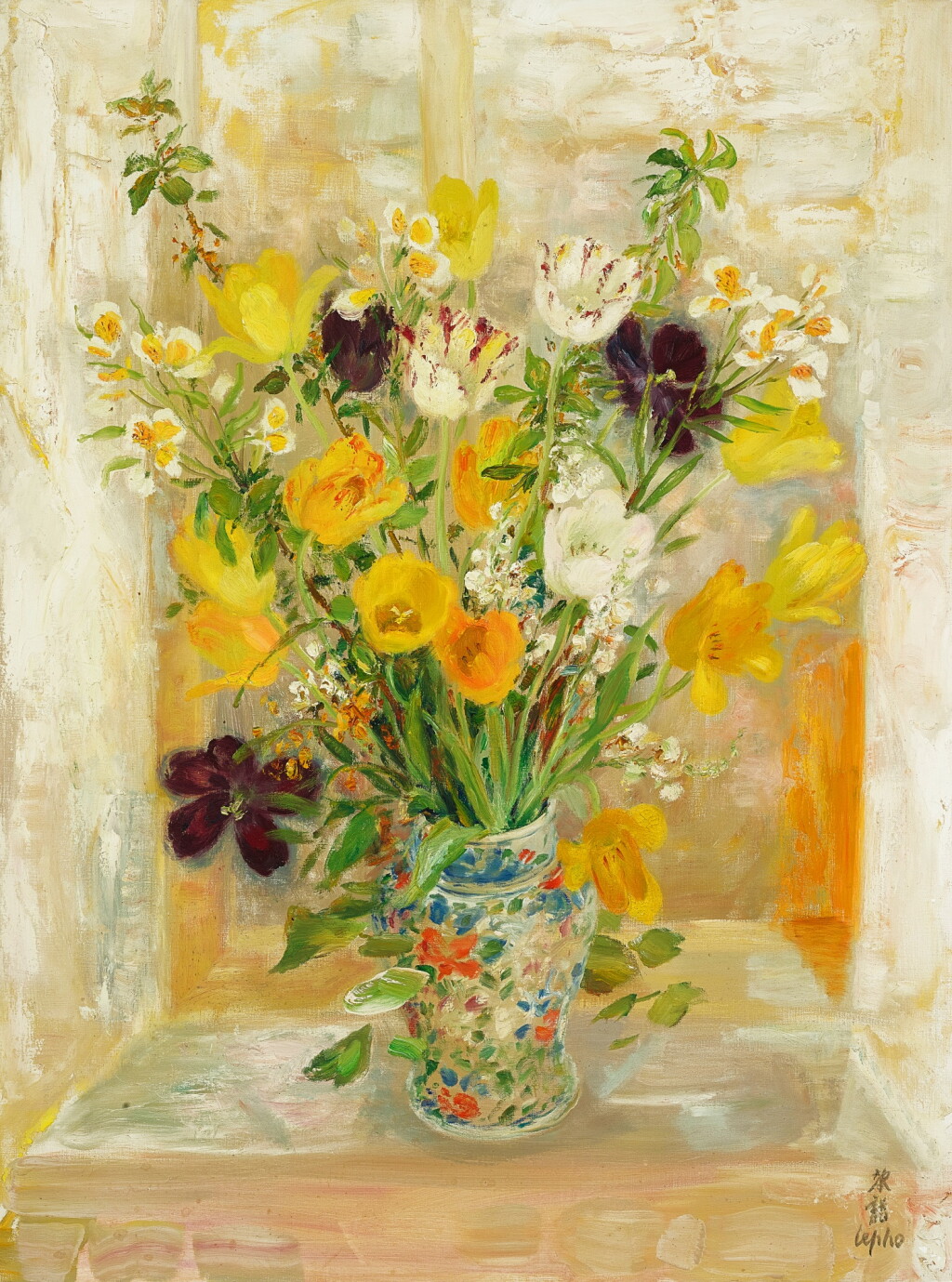 View full screen - View 1 of Lot 729. Le Pho 黎譜 | Fleurs 花卉.