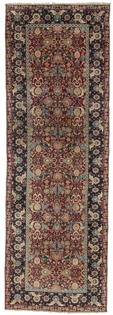 View full screen - View 1 of Lot 155. An Agra Gallery Carpet, North India, Circa 1900.