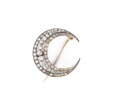 View full screen - View 1 of Lot 1. BROCHE DIAMANTS, FIN DU 19ÈME SIÈCLE | DIAMOND BROOCH, LATE 19TH CENTURY.