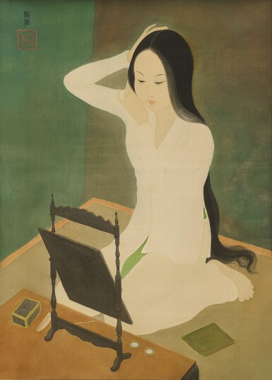 View full screen - View 1 of Lot 722. Mai Trung Thu 枚中栨 (梅忠恕) | Hair dressing 梳妝.