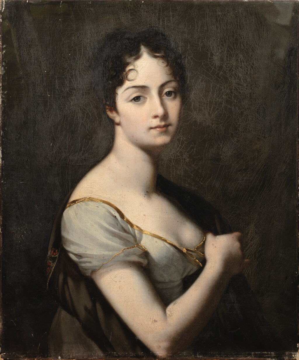 View full screen - View 1 of Lot 64. Portrait of Adrienne de Canisy, Duchess of Vicence (1785-1876).