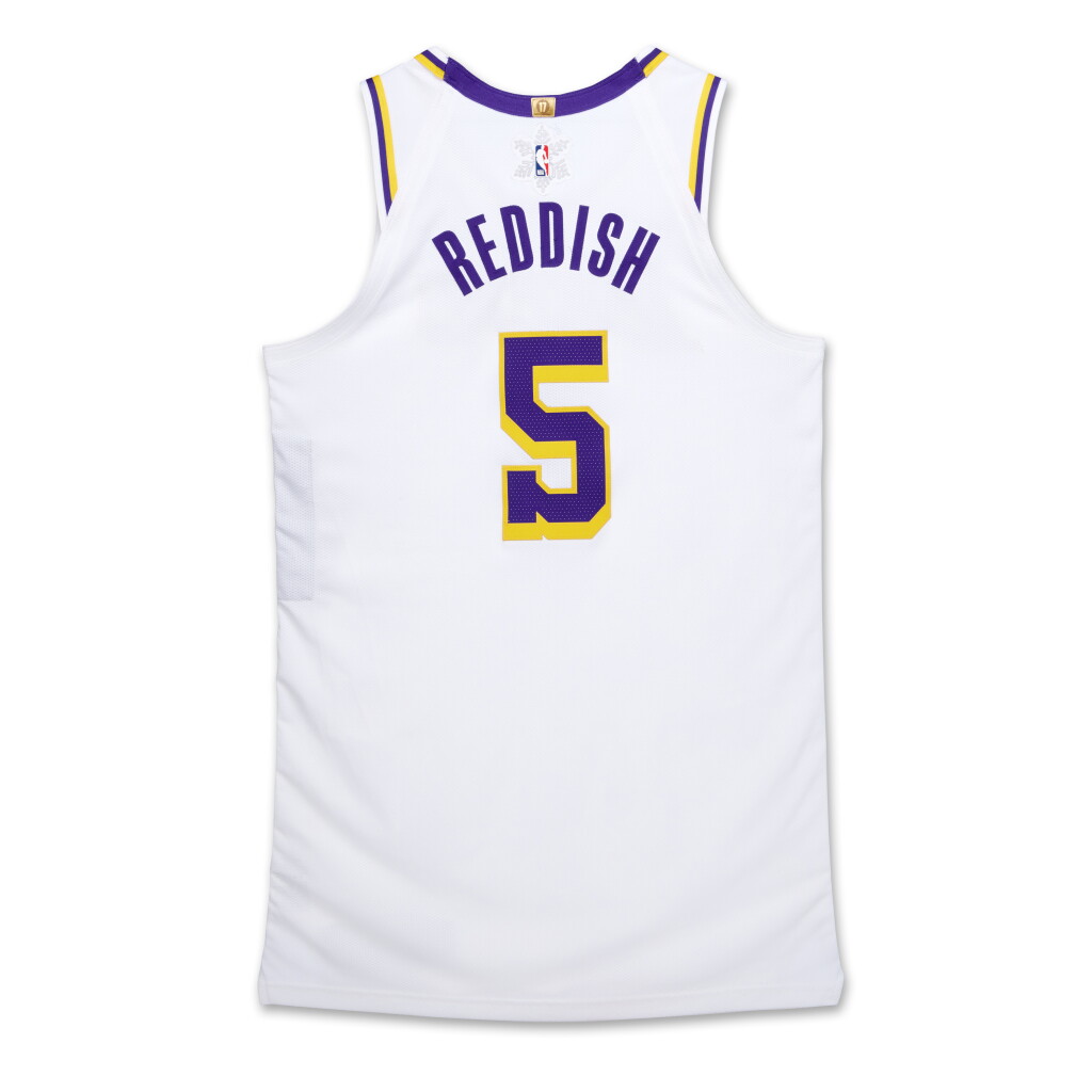 View full screen - View 1 of Lot 14. Cam Reddish 'Christmas Day' Los Angeles Lakers 2023-2024 Game Worn Association Edition Jersey.