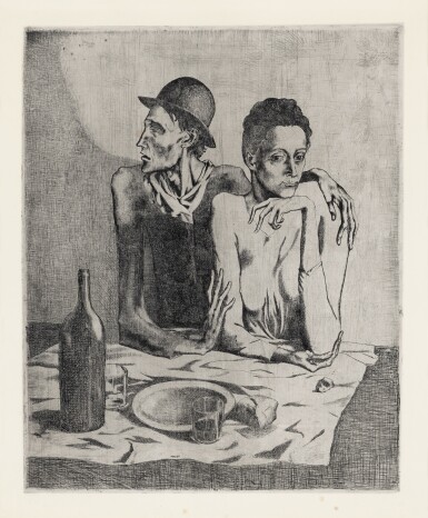 View full screen - View 1 of Lot 136. Le Repas Frugal, from La Suite des Saltimbanques (Bloch 1; Baer 2).