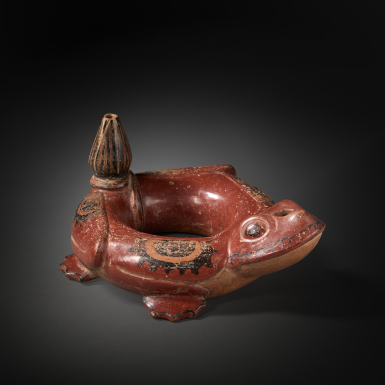 View full screen - View 1 of Lot 14. Early Maya Effigy Ring Vessel.