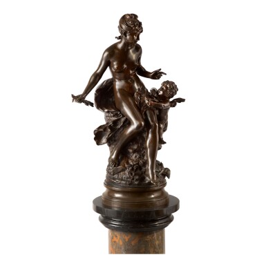 View full screen - View 1 of Lot 29. AUGUSTE MOREAU | VENUS DISARMING CUPID.